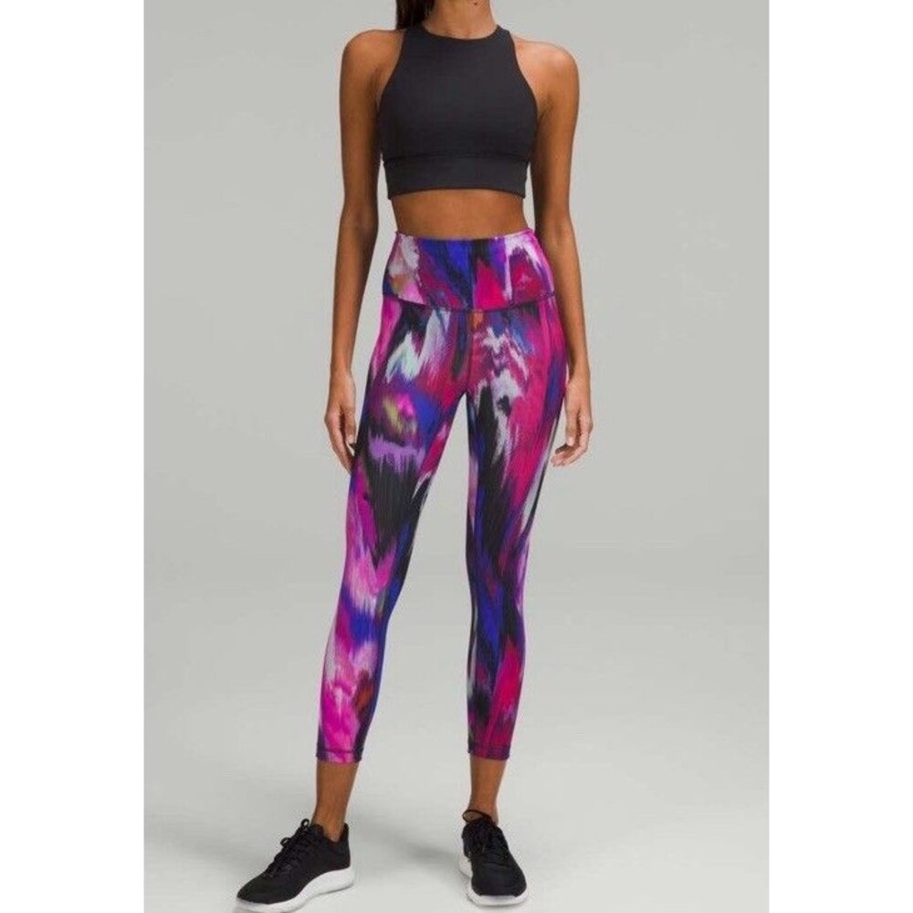 Lululemon Wunder Train High-Rise Tight 28" Leggings Size 10 Digital Current Pink